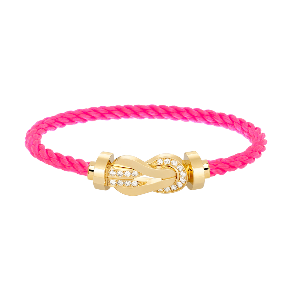 [Imperial] CHANCE LARGE 8 FIGURE BUCKLE HALF DIAMOND BRACELET GOLD