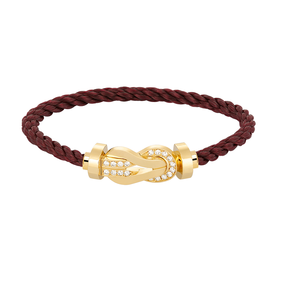 [Imperial] CHANCE LARGE 8 FIGURE BUCKLE HALF DIAMOND BRACELET GOLD