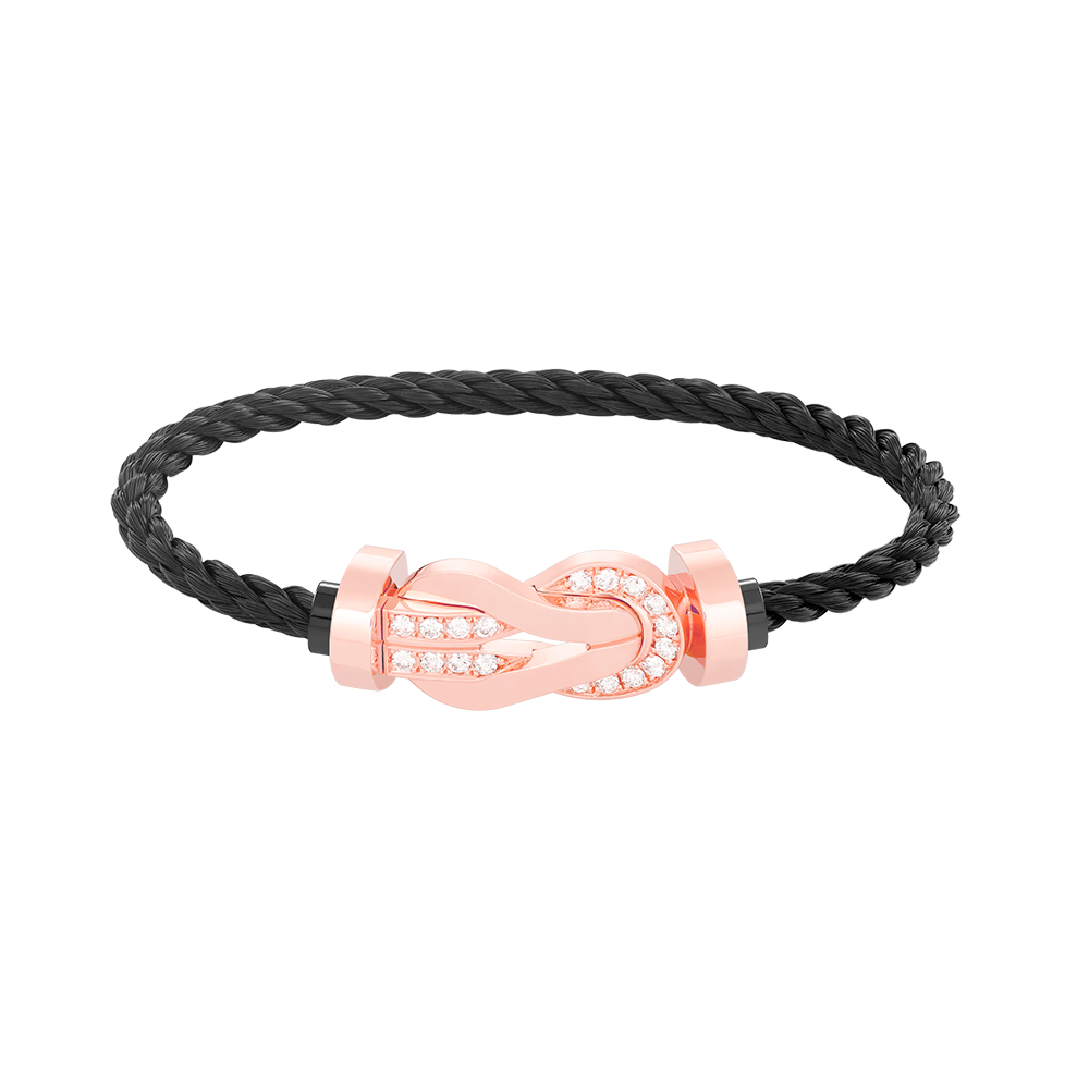 [Imperial] CHANCE LARGE 8 FIGURE BUCKLE HALF DIAMOND BRACELET ROSE GOLD