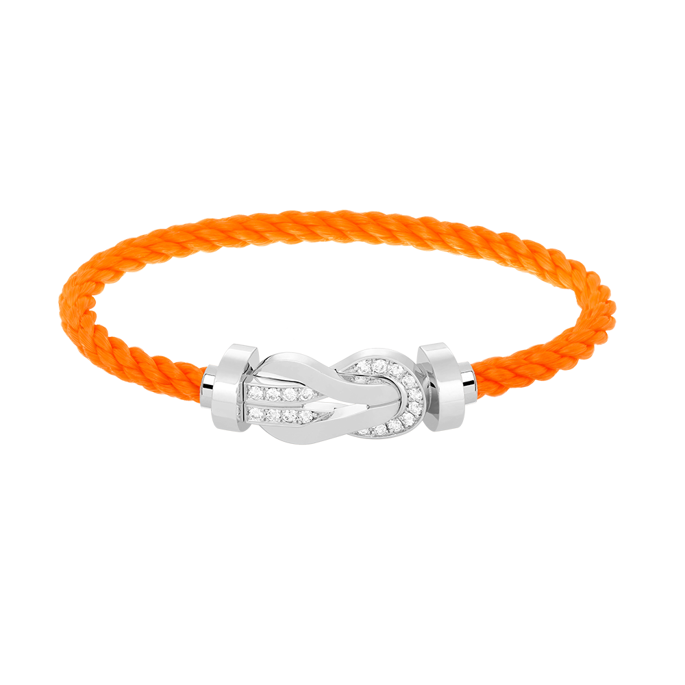 [Imperial] CHANCE LARGE 8 FIGURE BUCKLE HALF DIAMOND BRACELET SILVER