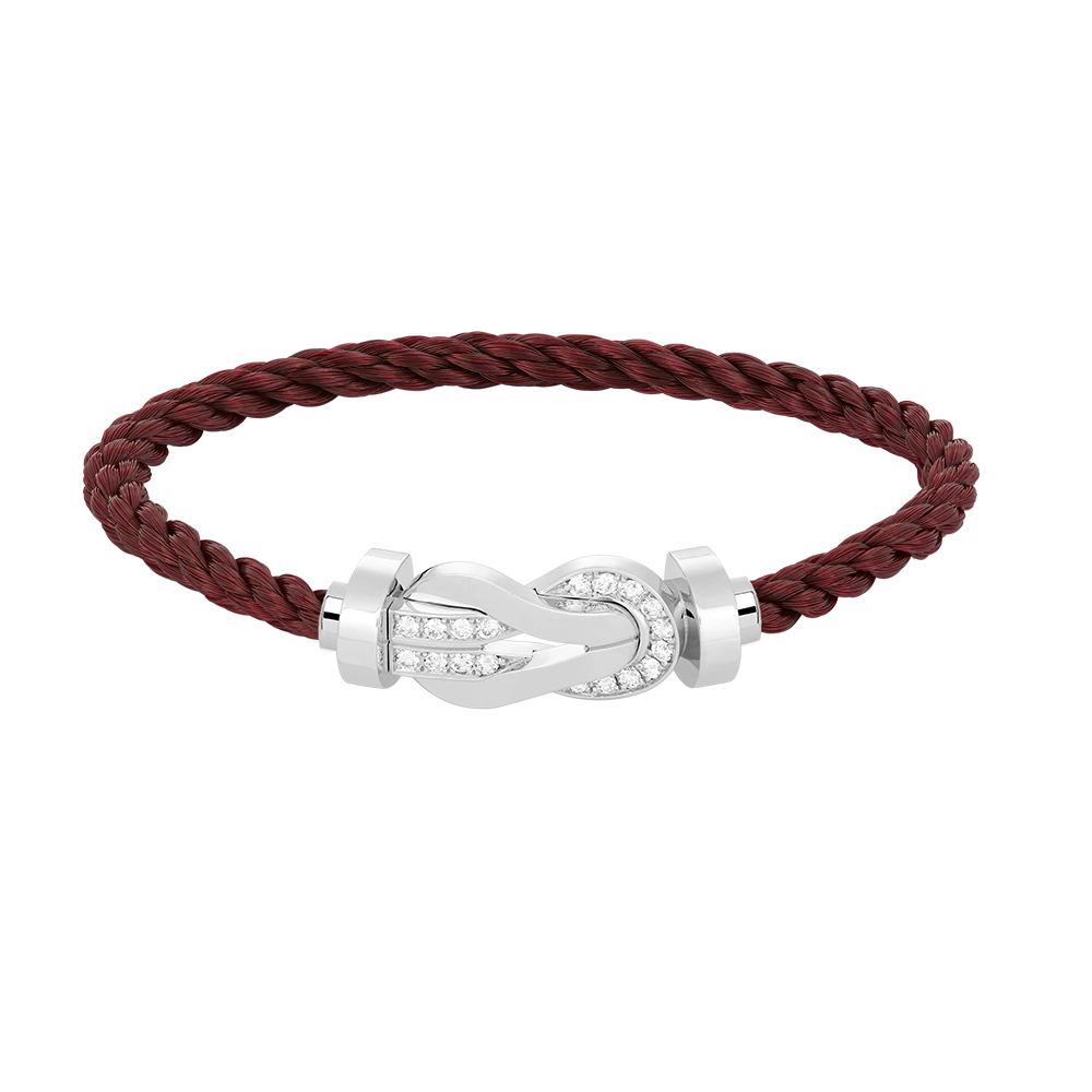 [Imperial] CHANCE LARGE 8 FIGURE BUCKLE HALF DIAMOND BRACELET SILVER