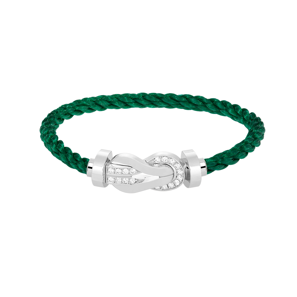 [Imperial] CHANCE LARGE 8 FIGURE BUCKLE HALF DIAMOND BRACELET SILVER