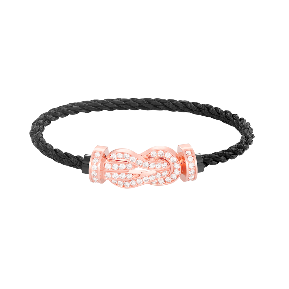 [Imperial] CHANCE LARGE 8 FIGURE BUCKLE FULL DIAMOND BRACELET ROSE GOLD