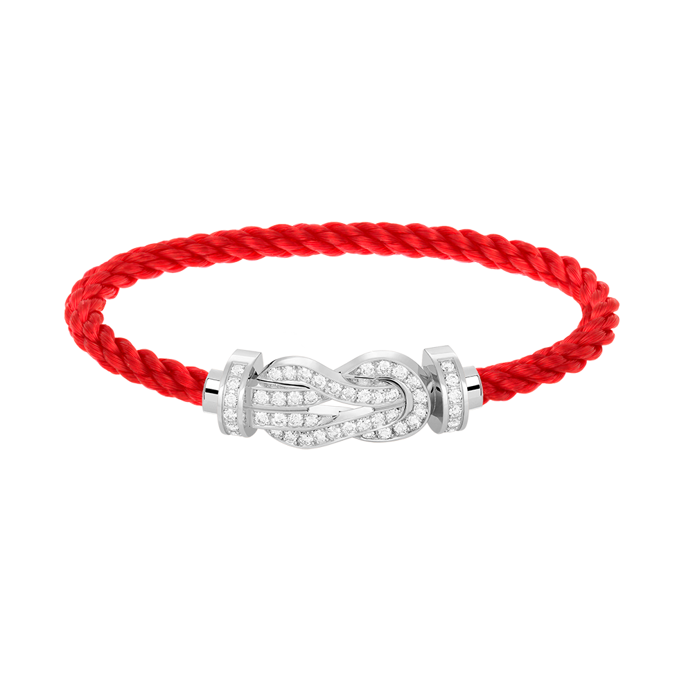 [Imperial] CHANCE LARGE 8 FIGURE BUCKLE FULL DIAMOND BRACELET SILVER