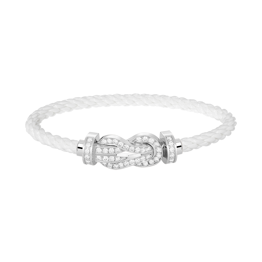 [Imperial] CHANCE LARGE 8 FIGURE BUCKLE FULL DIAMOND BRACELET SILVER