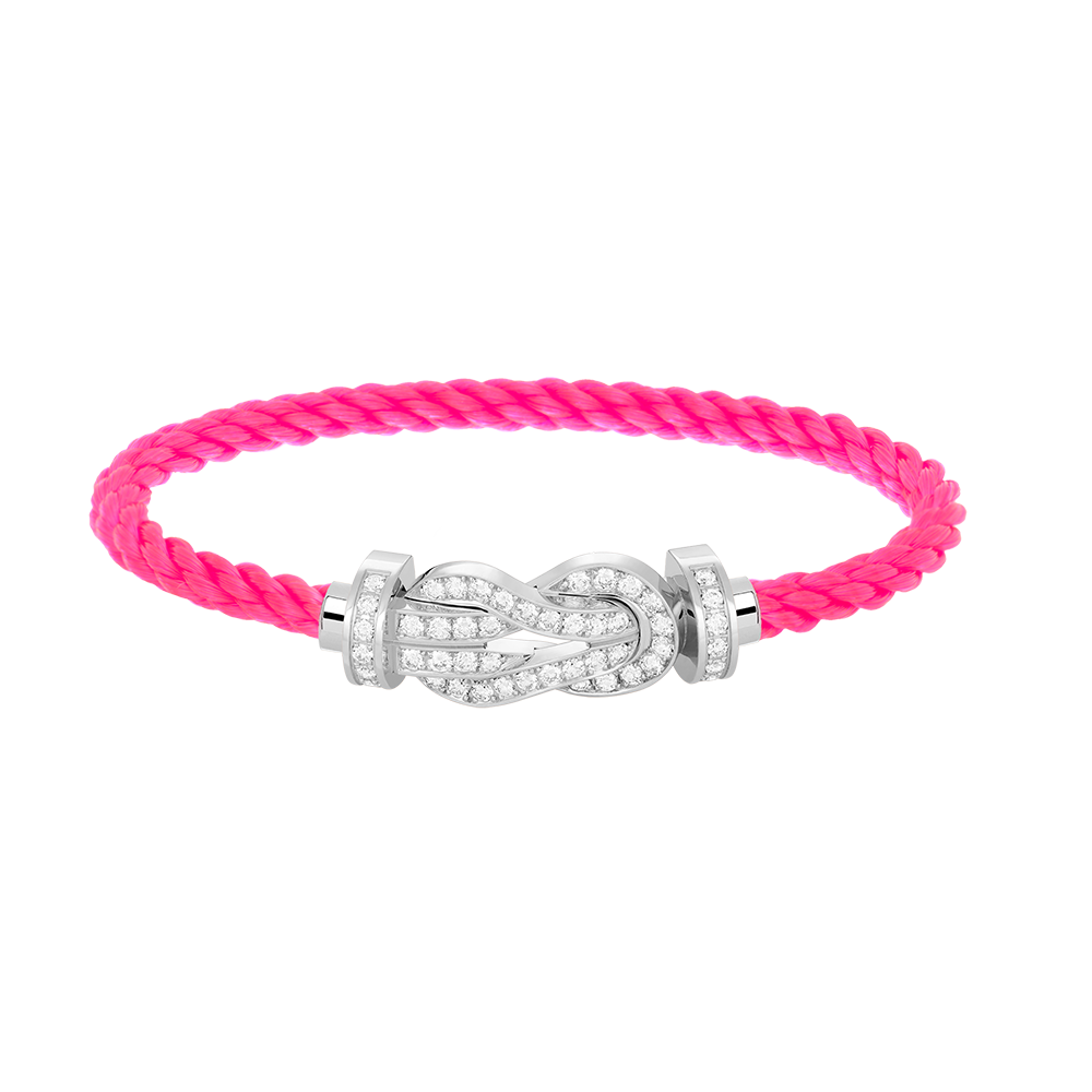 [Imperial] CHANCE LARGE 8 FIGURE BUCKLE FULL DIAMOND BRACELET SILVER