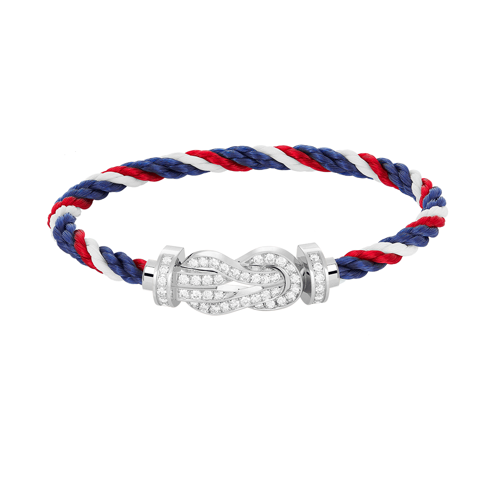 [Imperial] CHANCE LARGE 8 FIGURE BUCKLE FULL DIAMOND BRACELET SILVER