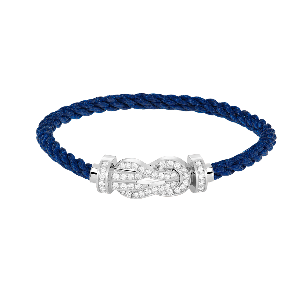 [Imperial] CHANCE LARGE 8 FIGURE BUCKLE FULL DIAMOND BRACELET SILVER
