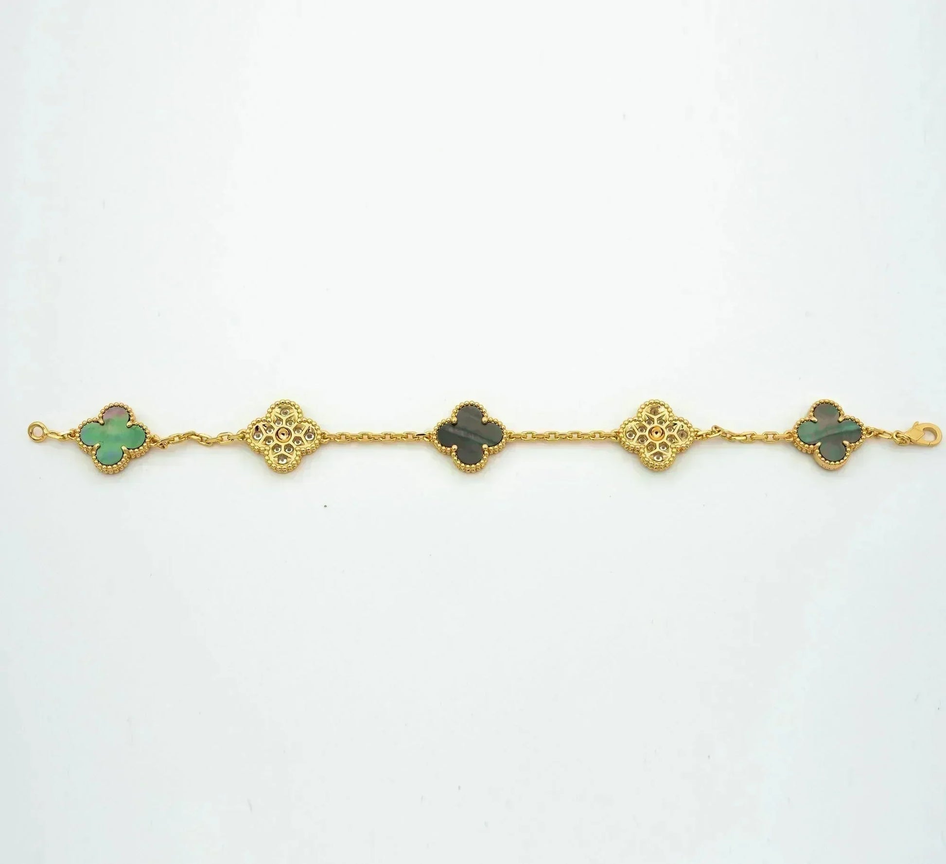 [Imperial]New CLOVER 5 MOTIF GRAY MOP BRACELET COLLECTION
