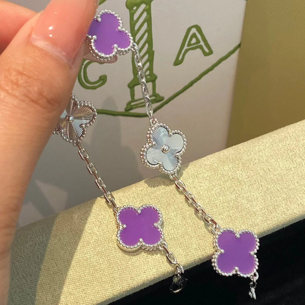 [Imperial]New  CLOVER 5 MOTIF VIOLET BRACELET COLLECTION