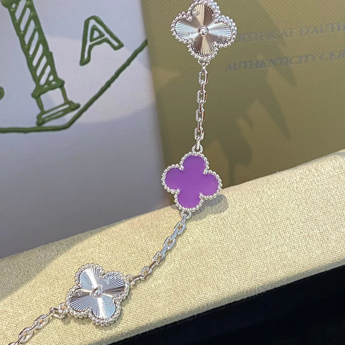 [Imperial]New  CLOVER 5 MOTIF VIOLET BRACELET COLLECTION