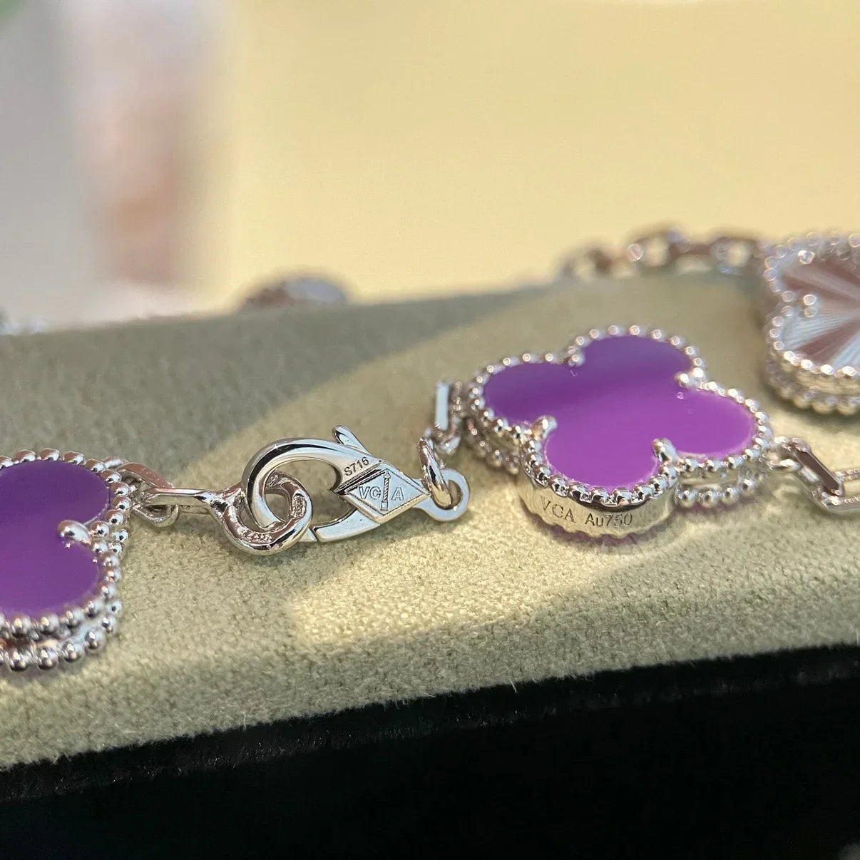 [Imperial]New  CLOVER 5 MOTIF VIOLET BRACELET COLLECTION
