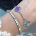 [Imperial]New  CLOVER 5 MOTIF VIOLET BRACELET COLLECTION