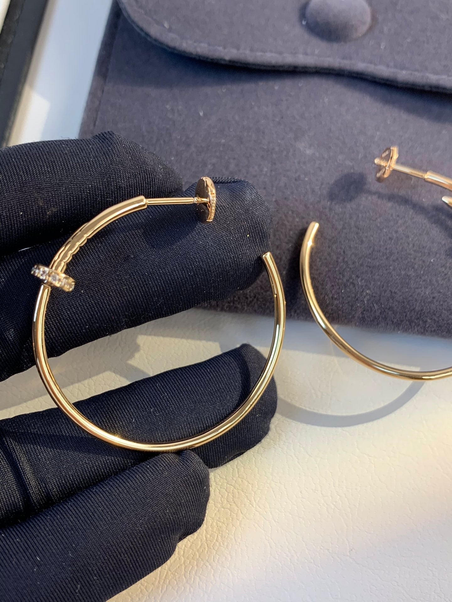 [Imperial] JUSTE EARRINGS GOLD DIAMONDS 1.8MM