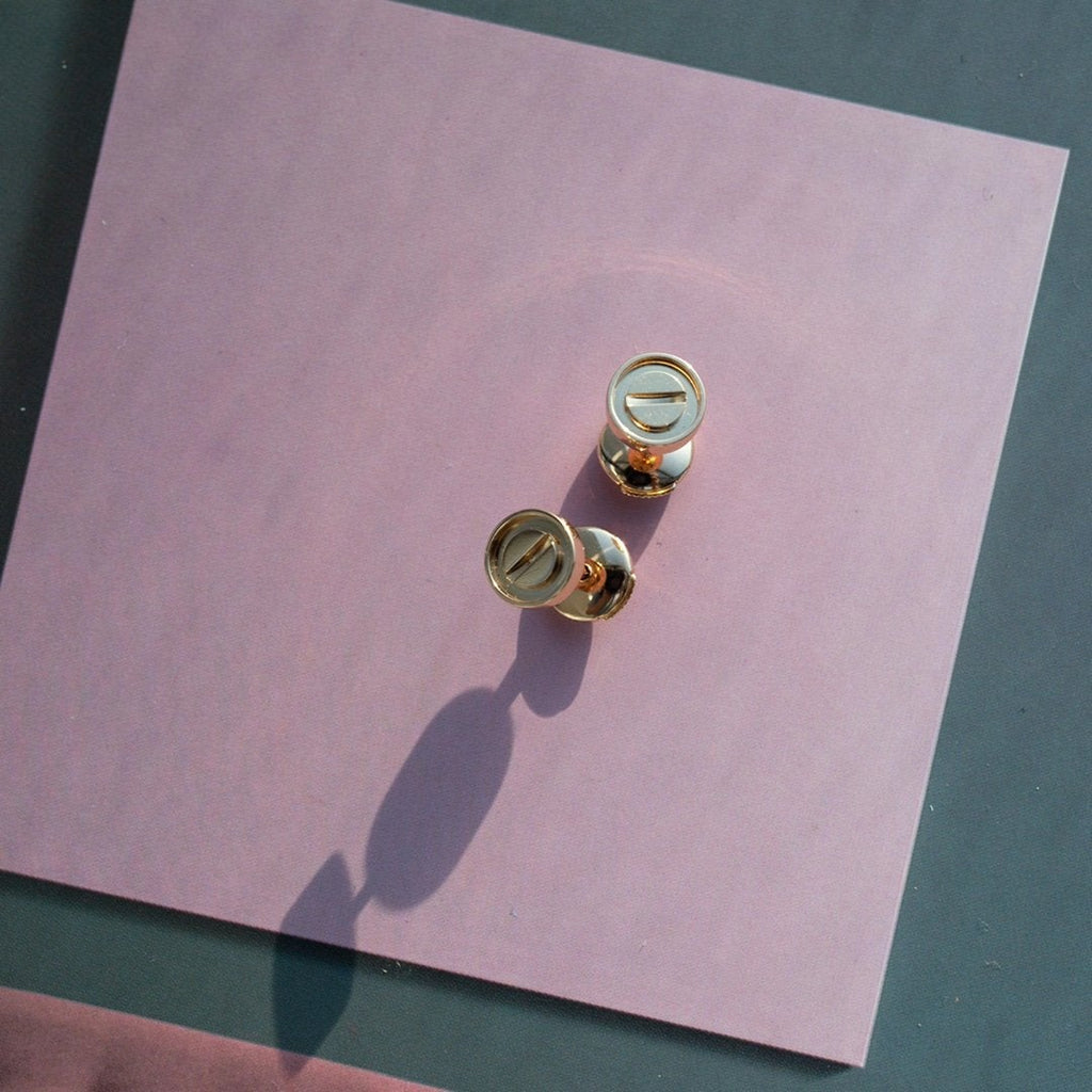 [Imperial] LOVE EARRINGS PINK GOLD 10MM