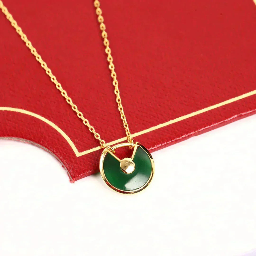 [Imperial] AMULETTE GOLD MALACHITE NECKLACE