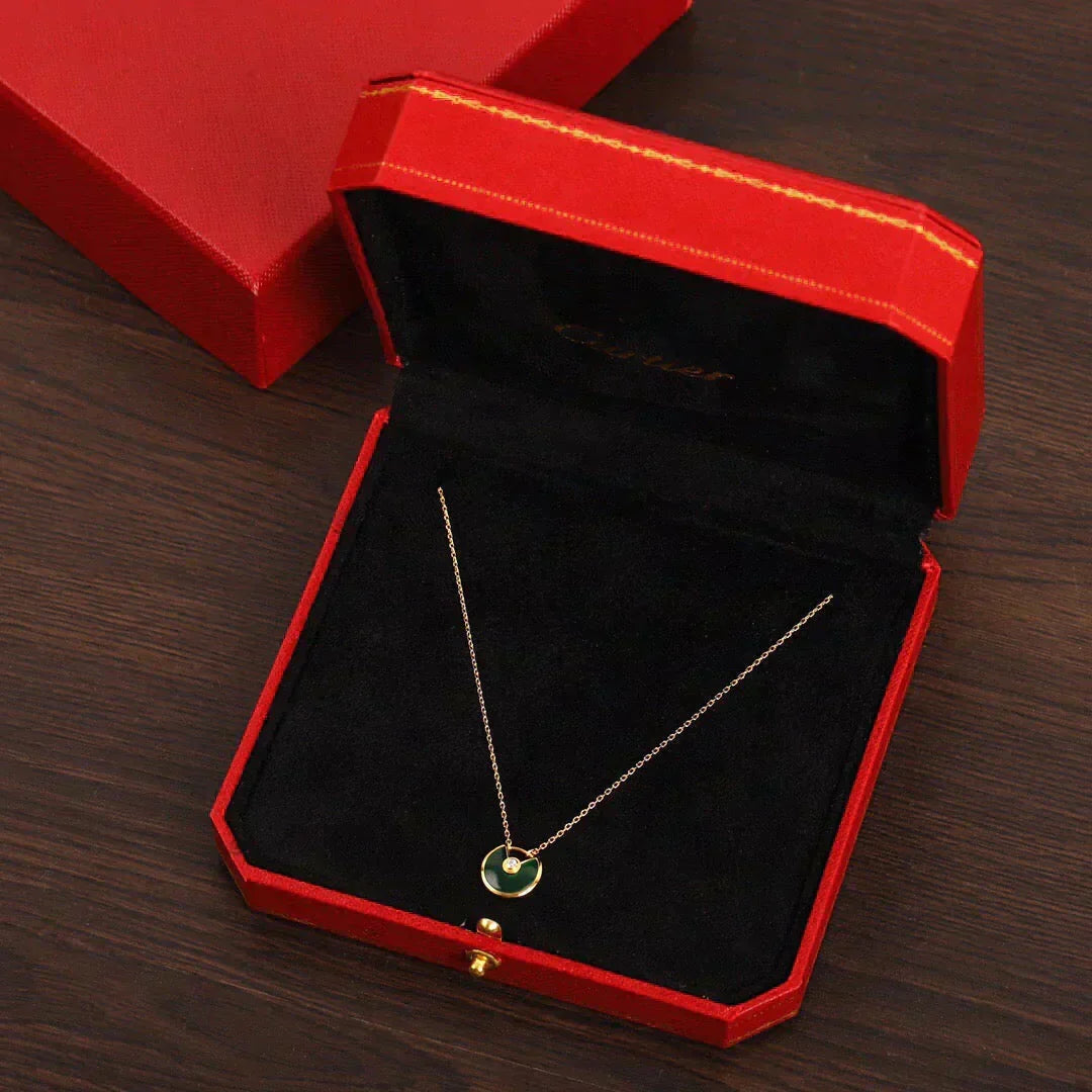 [Imperial] AMULETTE GOLD MALACHITE NECKLACE