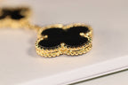 [Imperial] CLOVER EARRINGS GOLD ONYX MOP 3 MOTIF