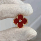 [Imperial] CLOVER MEDIUM 1 MOTIFS CARNELIAN  DIAMOND earrings