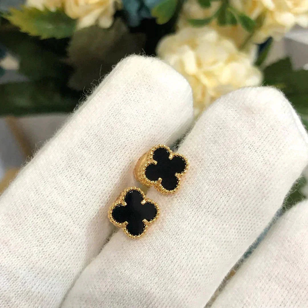 [Imperial] CLOVER MINI 9.5MM BLACK MOP EARRINGS