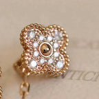 [Imperial] CLOVER MEDIUM 1 MOTIFS FUll DIAMOND EARRINGS