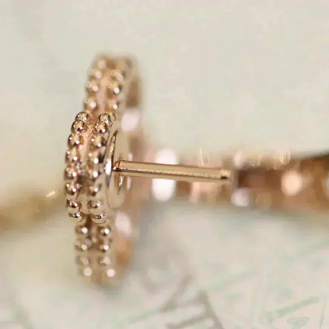 [Imperial] CLOVER MEDIUM 1 MOTIFS FUll DIAMOND EARRINGS