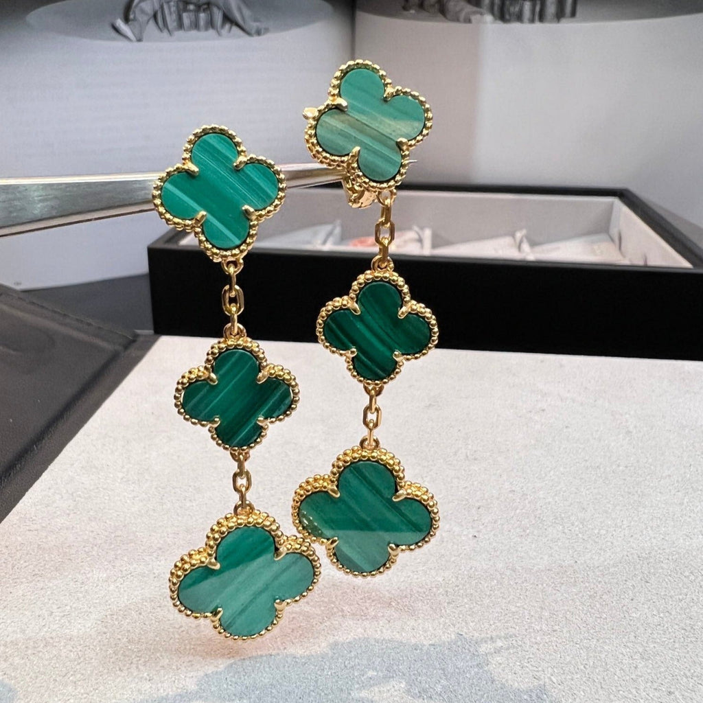 [Imperial] CLOVER MALACHITE 3 MOTIFS GOLD