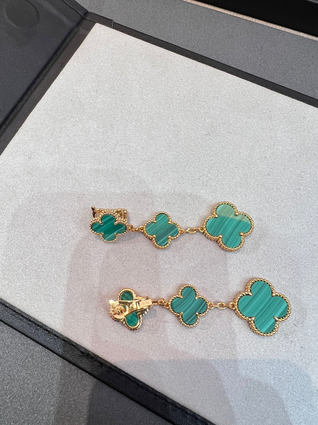 [Imperial] CLOVER MALACHITE 3 MOTIFS GOLD