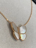 [Imperial] BUTTERFLY GOLD MOP DIAMOND NECKLACE