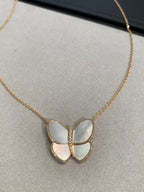 [Imperial] BUTTERFLY GOLD MOP DIAMOND NECKLACE