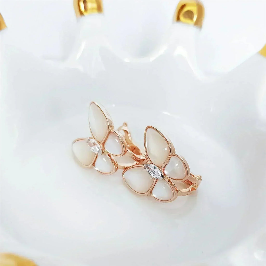 [Imperial] BUTTERFLY MOP DIAMOND EARRINGS