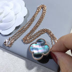 [Imperial] CLOVER 25MM GOLD DARK MOP BIG CLOVER NECKLACE