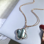[Imperial] CLOVER 25MM GOLD DARK MOP BIG CLOVER NECKLACE