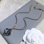 [Imperial] CLOVER 25MM GOLD DARK MOP BIG CLOVER NECKLACE