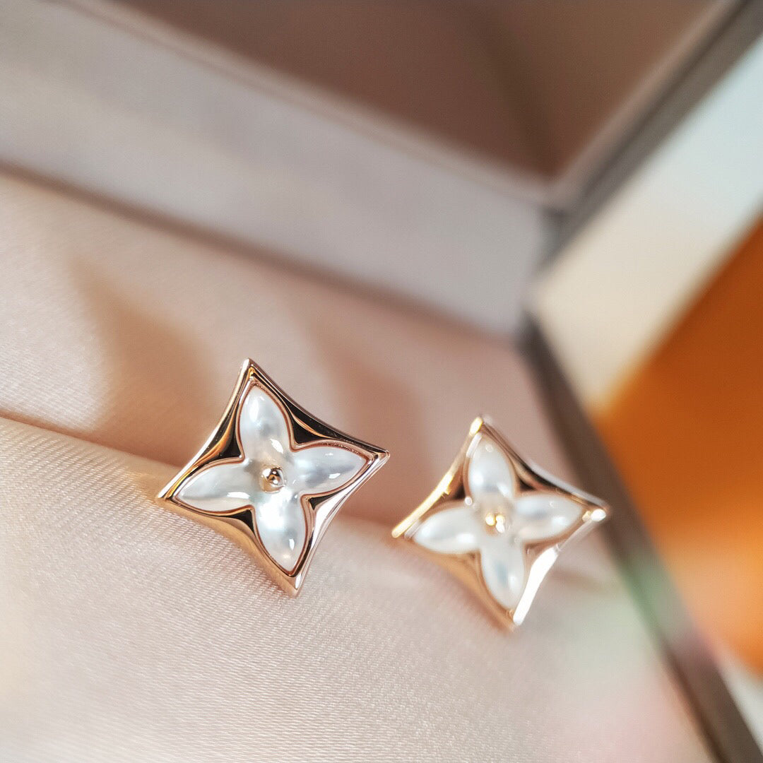 [Imperial] STAR MOP PINK GOLD EARRINGS