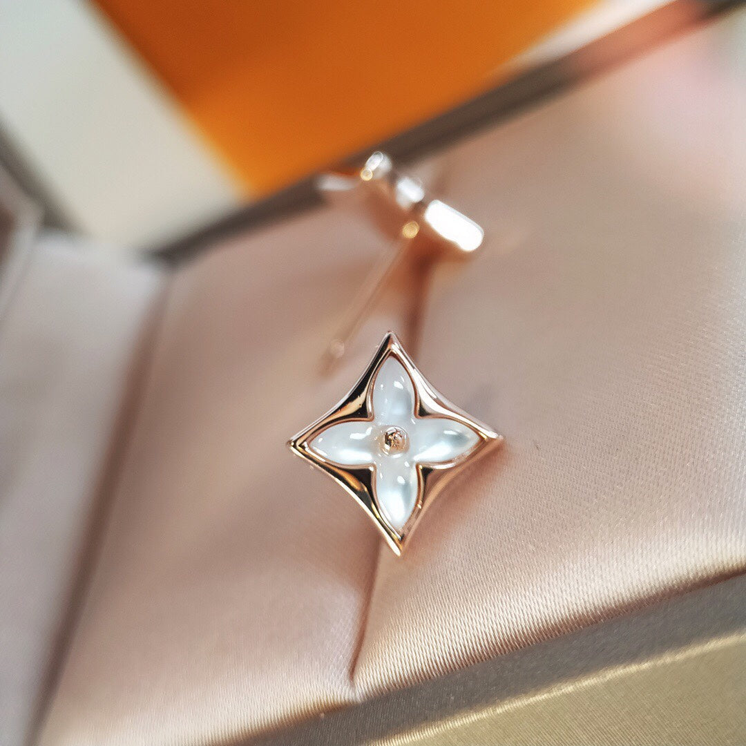 [Imperial] STAR MOP PINK GOLD EARRINGS
