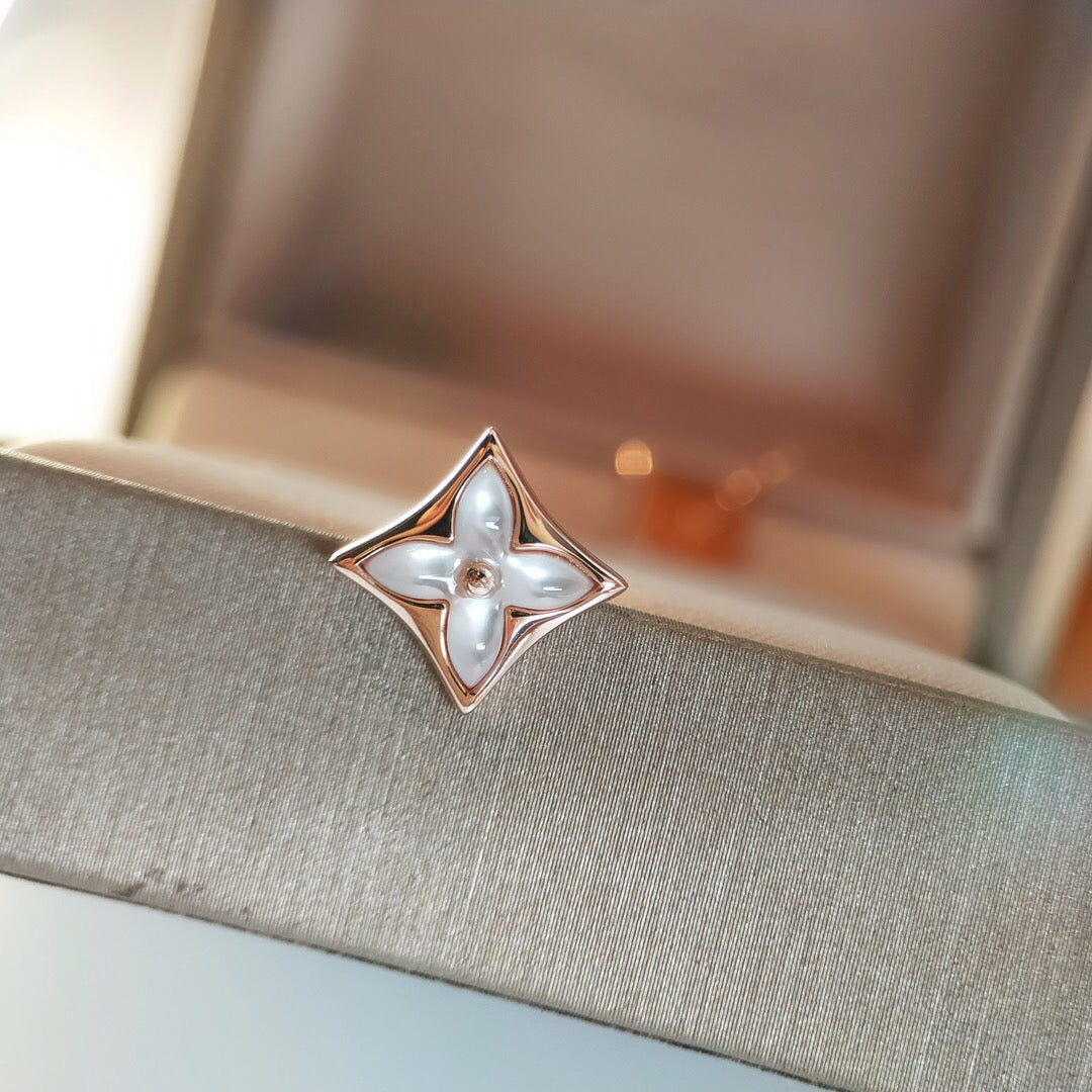 [Imperial] STAR MOP PINK GOLD EARRINGS