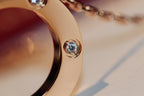 [Imperial] LOVE NECKLACE 16MM 6 DIAMONDS PINK GOLD