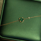 [Imperial] SUN MALACHITE 1 DIAMOND PINK GOLD BRACELET