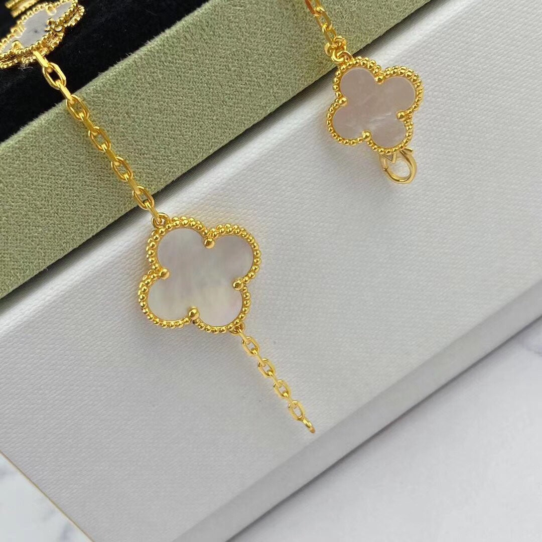 [Imperial] MAGIC CLOVER MOP GOLD BRACELET 5 MOTIFS