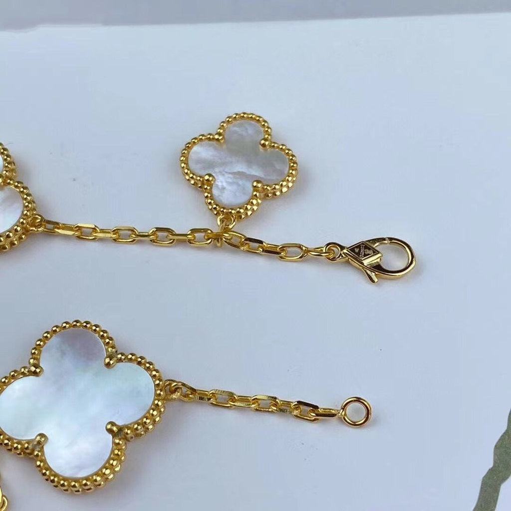 [Imperial] MAGIC CLOVER MOP GOLD BRACELET 5 MOTIFS