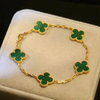 [Imperial]New  CLOVER 5 MOTIF MALACHITE BRACELET COLLECTION
