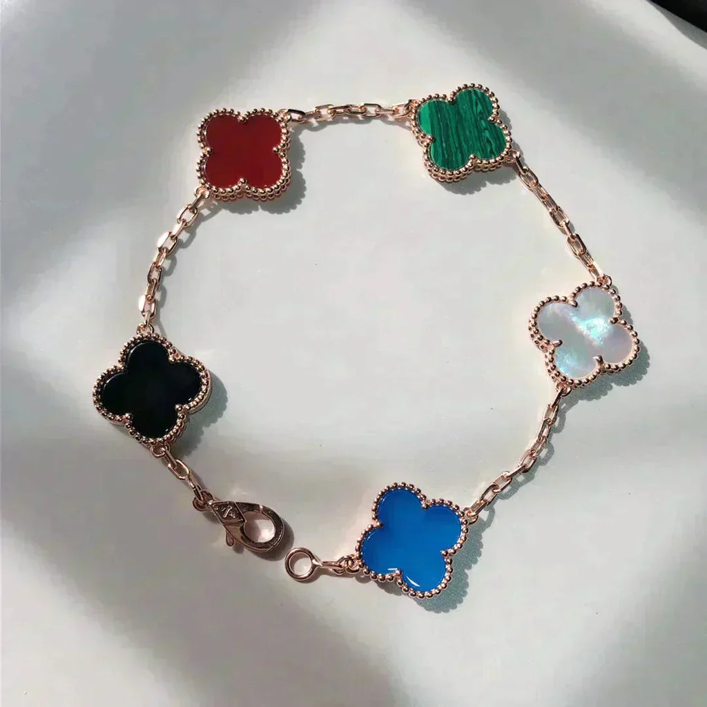 [Imperial]New CLOVER 5 MOTIFS MULTICOLOR BRACELET