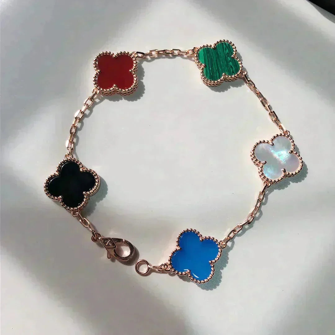 [Imperial]New CLOVER 5 MOTIFS MULTICOLOR BRACELET