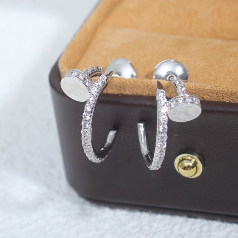 [Imperial] JUSTE EARRINGS 12.75MM SILVER DIAMOND