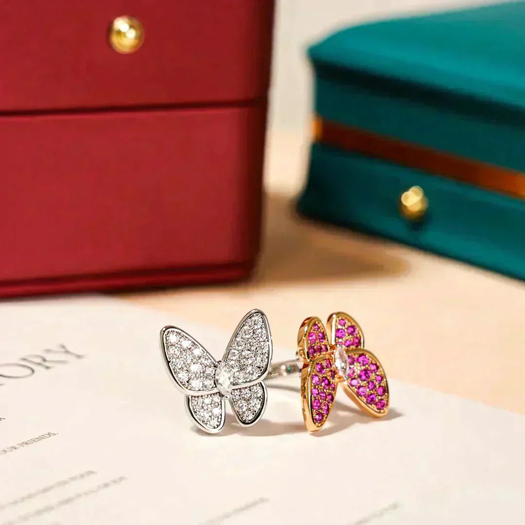 [Imperial] TWIN BUTTERFLY DIAMOND RING