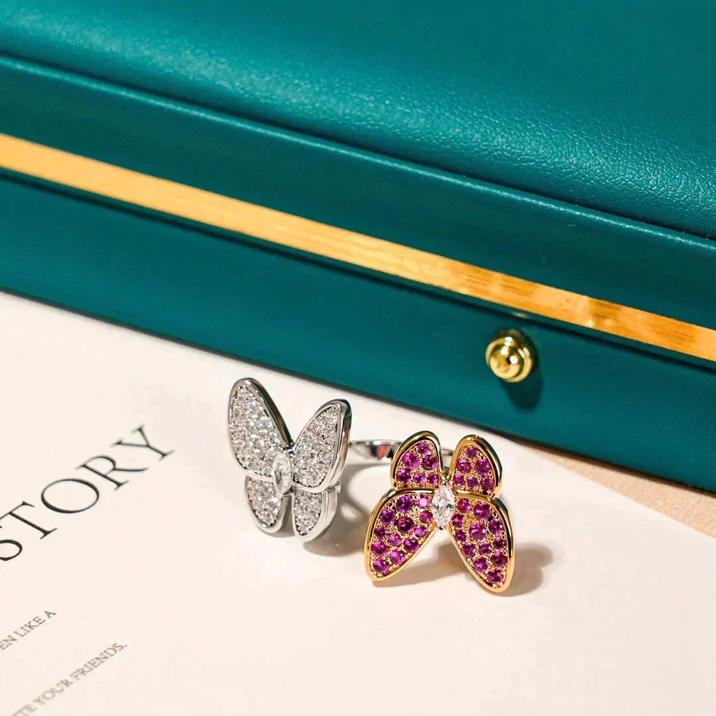 [Imperial] TWIN BUTTERFLY DIAMOND RING