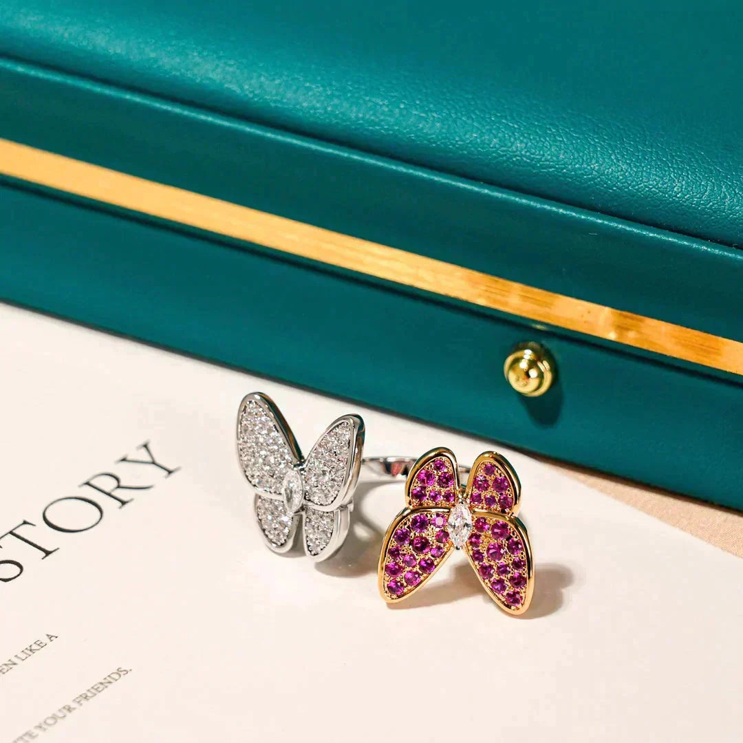 [Imperial] TWIN BUTTERFLY DIAMOND RING
