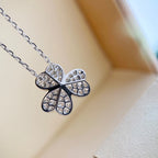 [Imperial] CLOVER DIAMOND NECKLACE SILVER