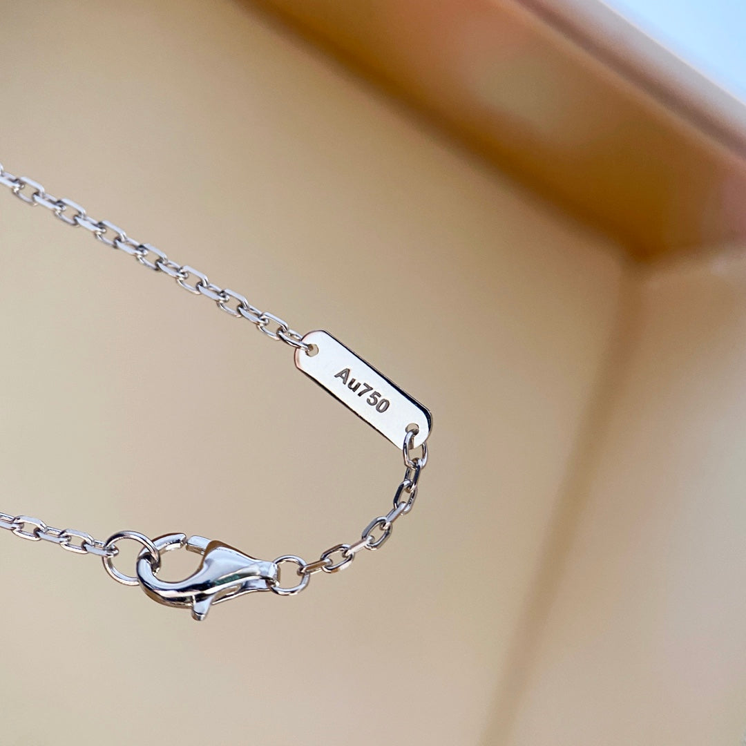 [Imperial] CLOVER DIAMOND NECKLACE SILVER